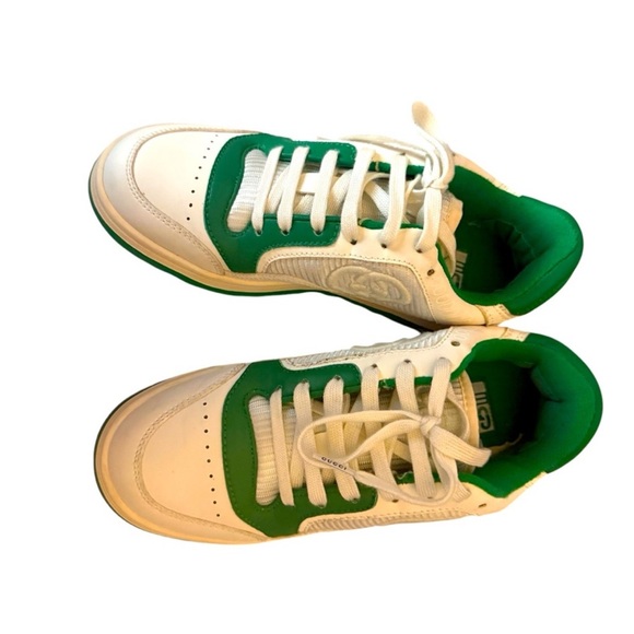 Shoes - Woman’s Fashion Green and White Sneakers